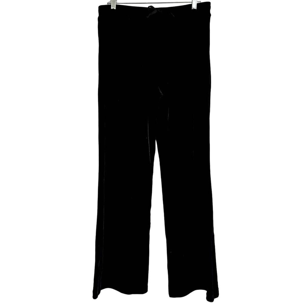 Sno Skins Velvet Pants Mid Layer Wide Leg Drawstring Waist Black Large